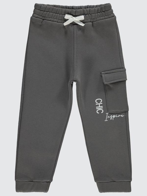 Civil Girls Chic Baskılı 2-5 Yaş Eşofman Altı - Gri2-3 Yaş - Image 1