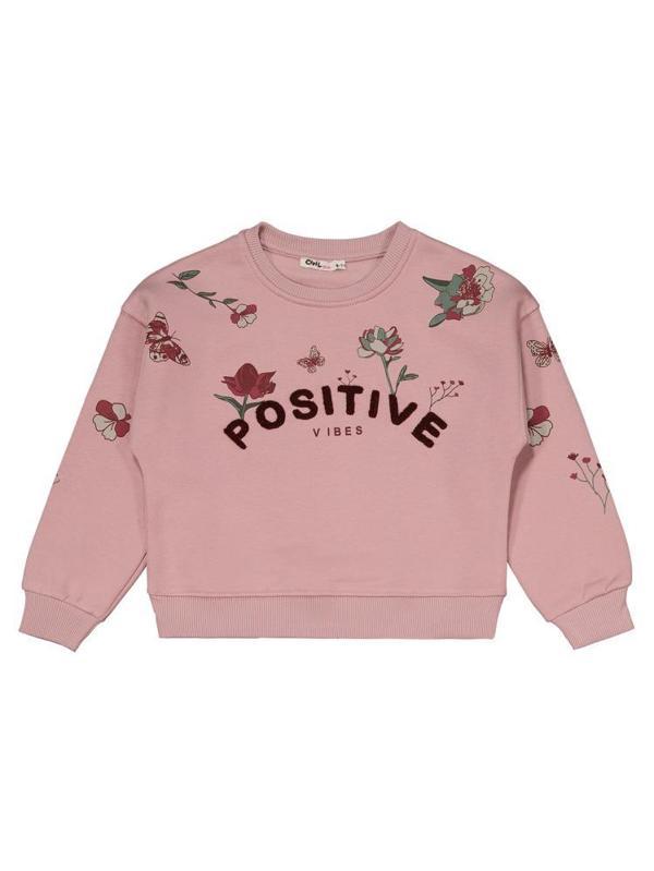 Civil Girls POSITIVE Baskılı 6-9 Yaş Eşofman Takımı - Pembe7-8 Yaş - Image 1