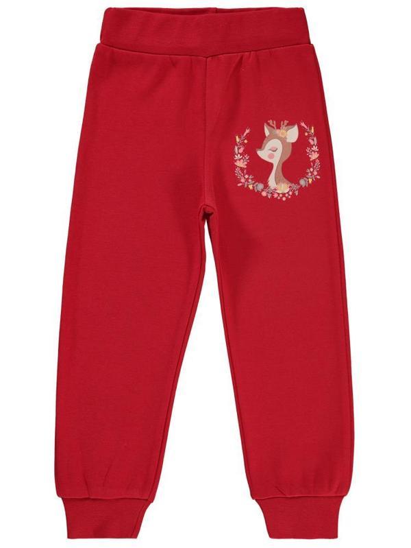 Civil Girls Geyik Baskılı 2-5 Yaş Eşofman Altı - Turuncu2-3 Yaş - Image 1