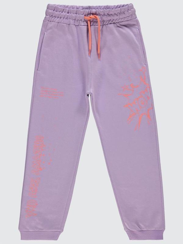 Civil Girls Now Baskılı 6-9 Yaş Eşofman Altı - Lila6-7 Yaş - Image 1