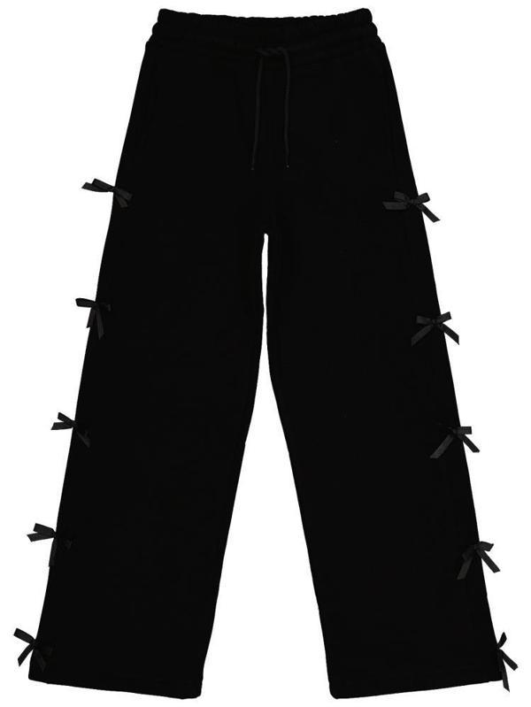 Civil Girls Fiyonk Aksesuarlı 10-13 Yaş Eşofman Altı - Siyah10-11 Yaş - Image 1