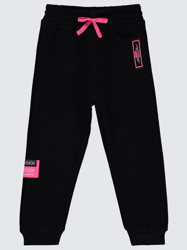 Civil Girls Fashion Aksesuarlı 2-5 Yaş Eşofman Altı - Siyah3-4 Yaş - Image 1