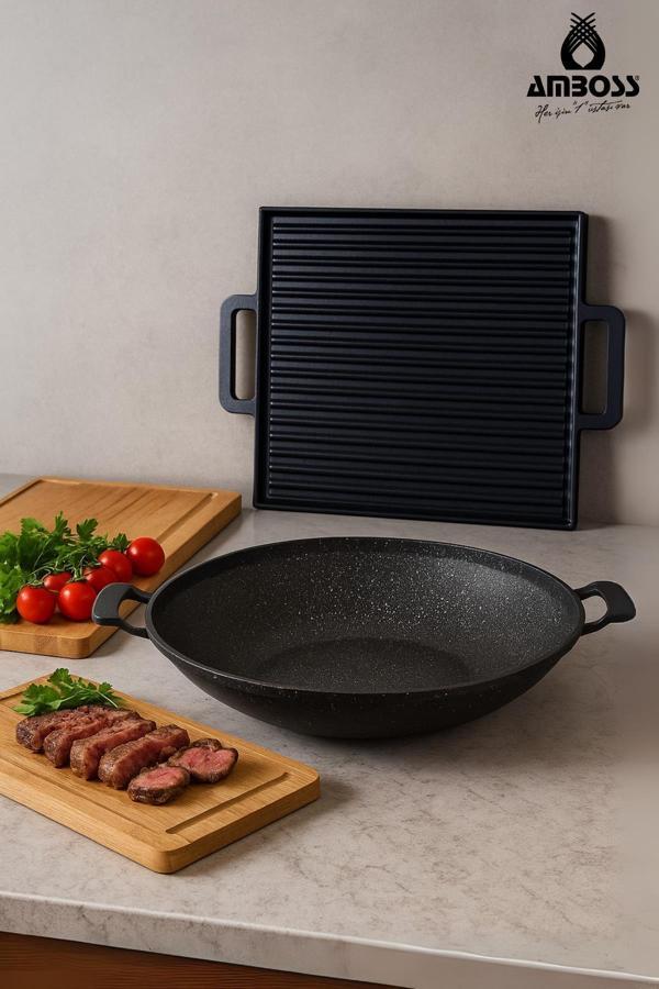 ProChef 2 Parça Döküm Izgara Gözleme Sac Tava - Image 1