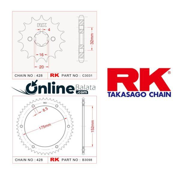 Yamaha WR 125 09-14 RK Dişli Seti  - Image 1