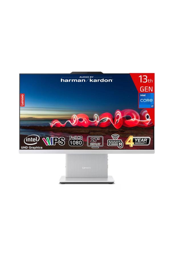 Lenovo İ7-13620H 16Gb 512Gb Ssd 27 Fhd Ips Freedos F0Hm0048Tr Kablosuz Klavye+Mouse Beyaz Aıo - Image 1