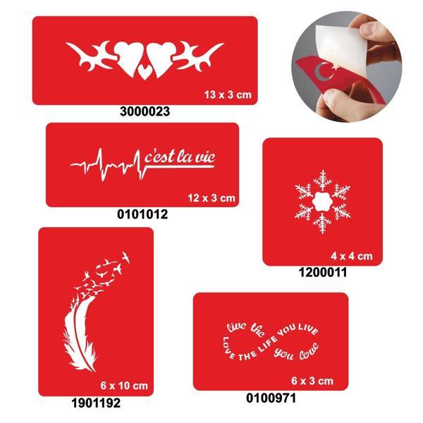 Hayat Yaşamaktır 5'li Set Geçici Dövme Kına Şablonu - Image 1