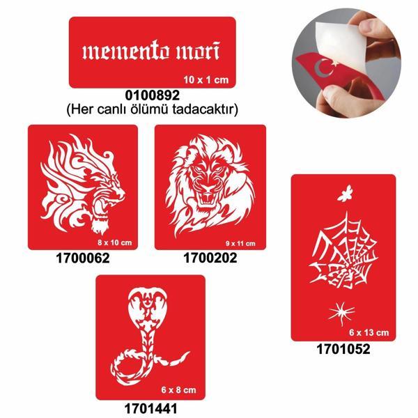 Örümcek Ağı 5'li Set Geçici Dövme Kına Şablonu - Image 1