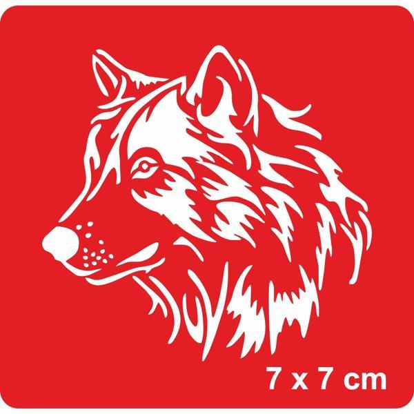 Güzel Yüzlü Kurt Tattoo Geçici Dövme Şablonları Kına Kalıpları - Image 1