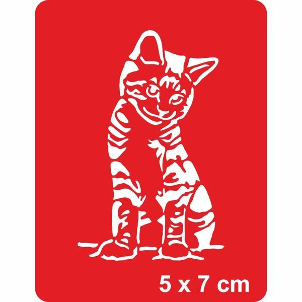 Güzel Kedi Tekir Tattoo Geçici Dövme Şablonları Kına Kalıpları - Image 1