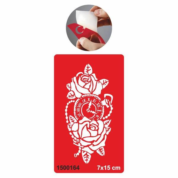 Gül Saati  Tattoo Geçici Dövme Şablonları Kına Kalıpları - Image 1