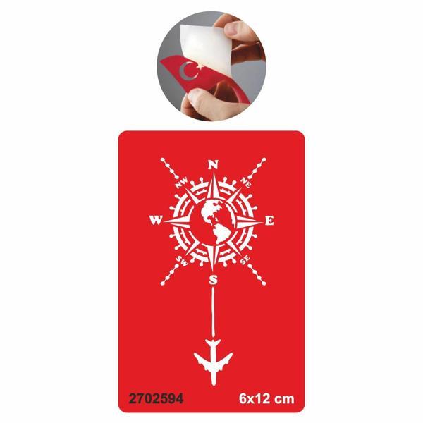 Kalbim Bir Pusula  Tattoo Geçici Dövme Şablonları Kına Kalıpları - Image 1