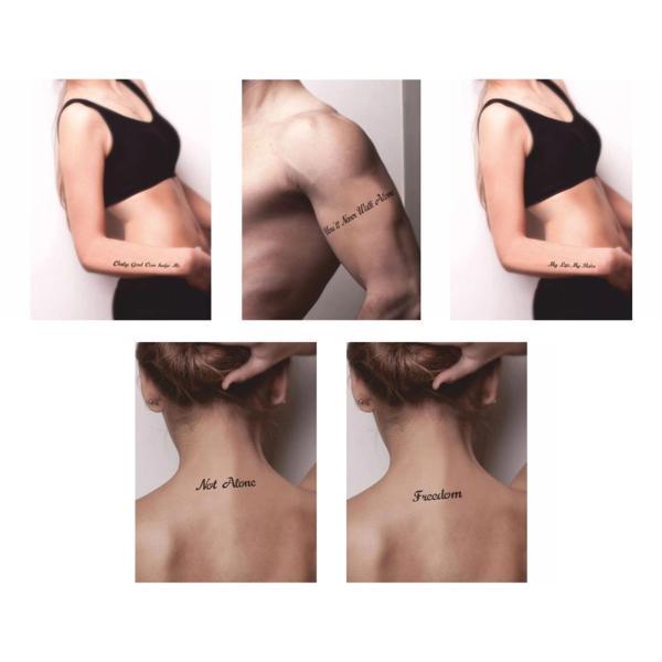 Favori Slogan Desenleri Hint Kınası ile Geçici Dövme Yapma Seti - Image 1