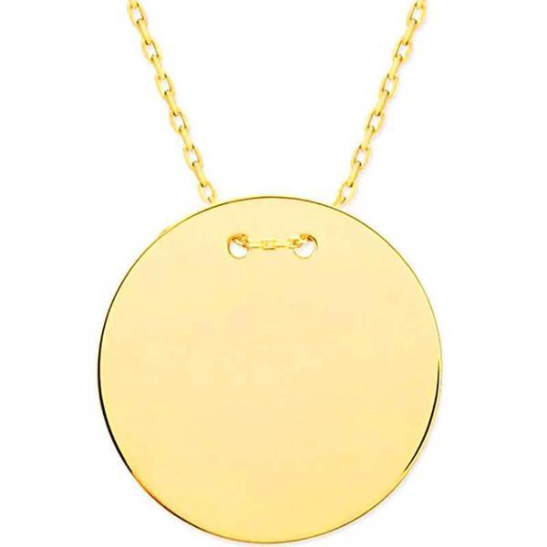 Supertrend Gümüş Gold Yuvarlak Plaka Kolye - Image 1