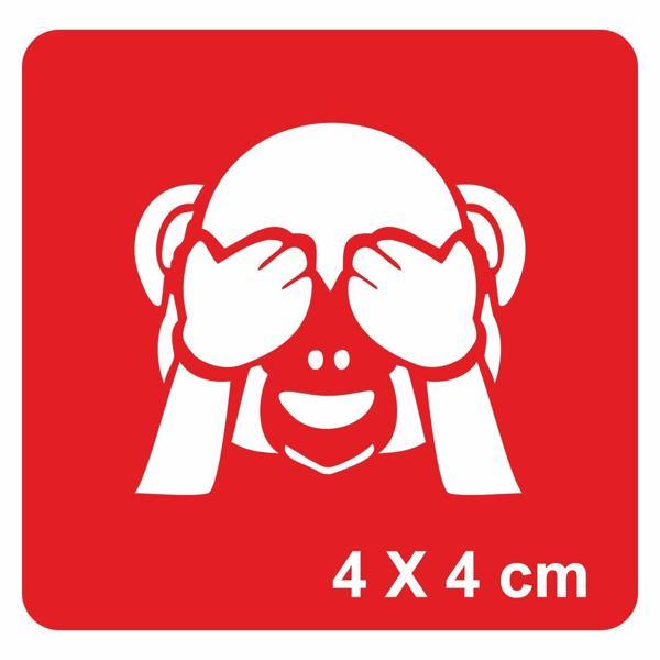 Utangaç Maymun Tattoo Geçici Dövme Şablonları Kına Kalıpları - Image 1