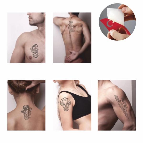 Çılgın Kuru Kafalar Hint Kınası ile Geçici Dövme Yapma Seti - Image 1