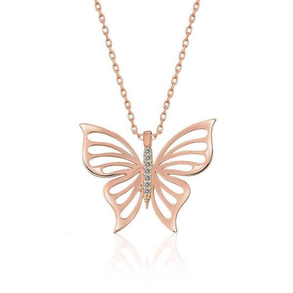 Supertrend ​gümüş Rose Bahar Kelebeği Bayan Kolye - Image 1