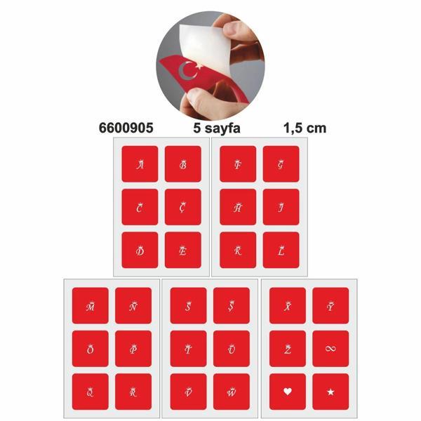 Mini Taçlı Harf  Dövme Şablonu Seti - Image 1