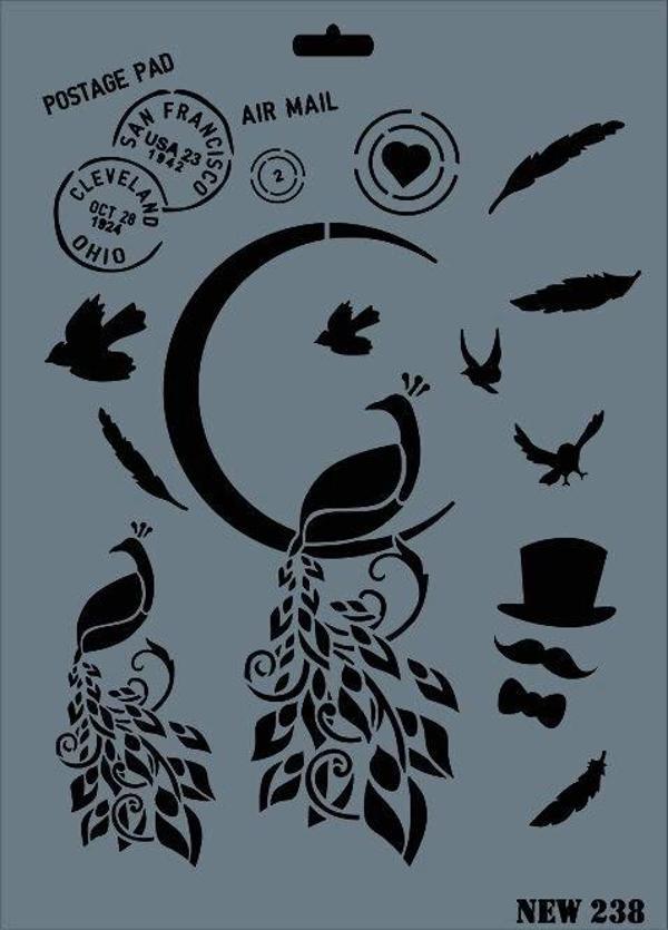 Supertrend Stencil Boyama Şablonu 25x35 cm. NEW-238 - Image 1