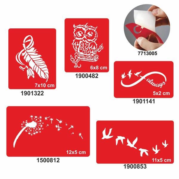 Tüy Gibi Hafif 5 li Set Geçici Dövme Kına Şablonu - Image 1