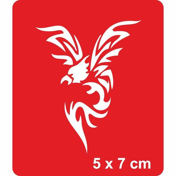 Saldırgan Ejderha Tattoo Geçici Dövme Şablonları Kına Kalıpları - Image 1