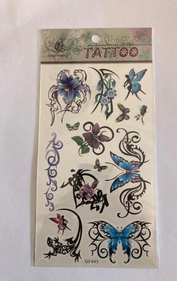 Tribal Kelebekler Yapıştırma Sticker Dövme Geçici Dövme Temporary Tattoos - Image 1