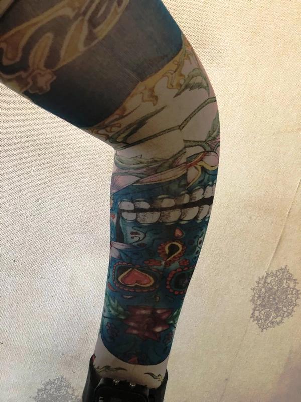 Çift Kol Giyilebilir Dövme Kuru Kafa Desenler Tattoo Sleeve - Image 1