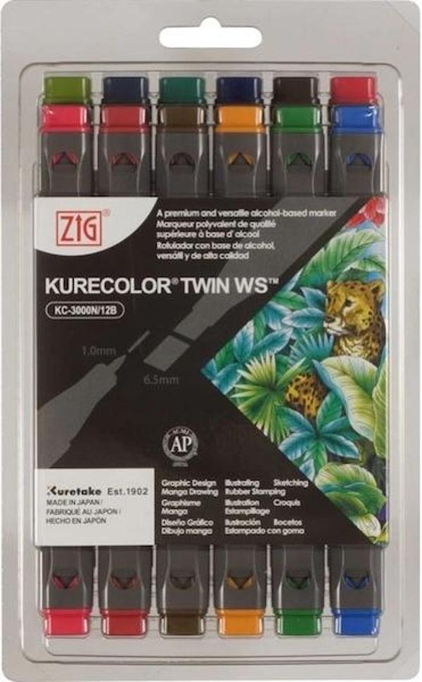 Supertrend Kurecolor Twin S Marker Kalem Seti 12 Renk DEEP COLORS - Image 1