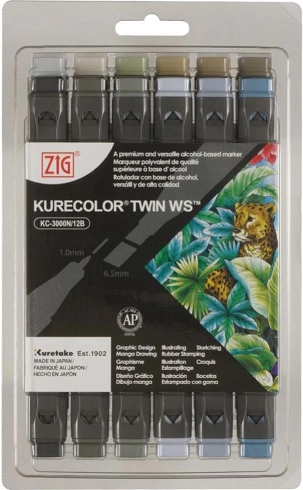 Supertrend Kurecolor Twin S Marker Kalem Seti 12 Renk GRAY COLORS - Image 1