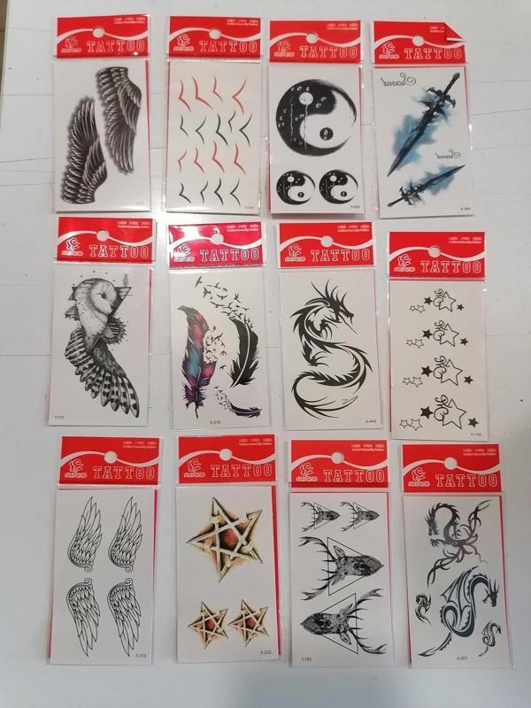 12 Adet Birden Minimal Yapıştırma Dövme Model 14 - Image 1