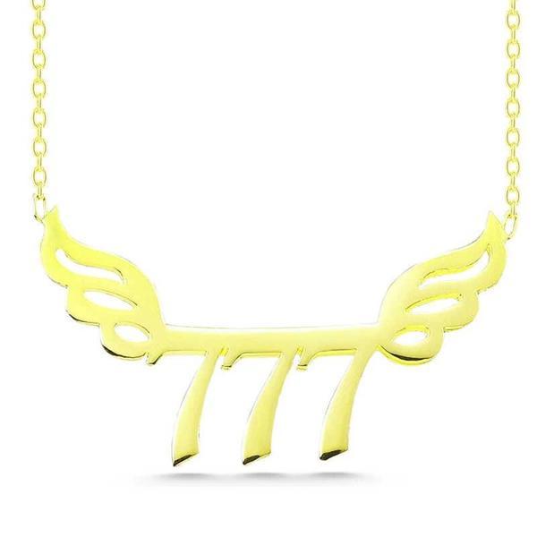 Supertrend Gümüş Gold 777 Melek Sayısı Kadın Kolye - Image 1