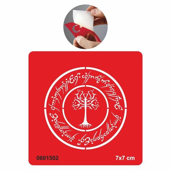 Elf Yazısı Ağaç Tattoo Geçici Dövme Şablonları Kına Kalıpları - Image 1