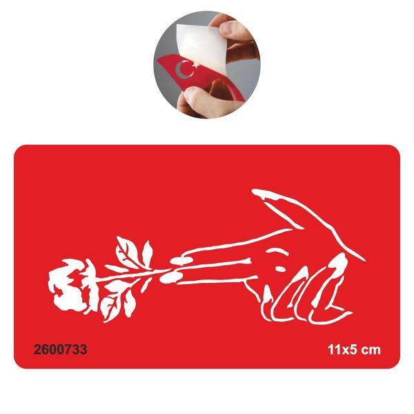 Silah ve Gül  Tattoo Geçici Dövme Şablonları Kına Kalıpları - Image 1