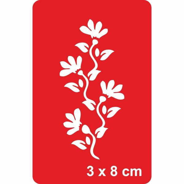 Çiçek Dalları Tattoo Geçici Dövme Şablonları Kına Kalıpları - Image 1