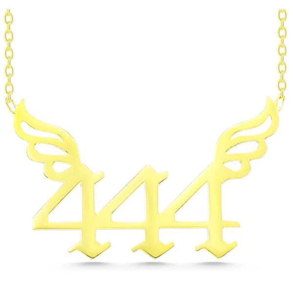 Supertrend Gümüş Gold 444 Melek Sayısı Kadın Kolye - Image 1