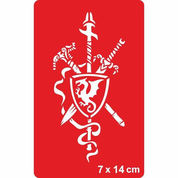 Keskin Savaşçı  Tattoo Geçici Dövme Şablonları Kına Kalıpları - Image 1