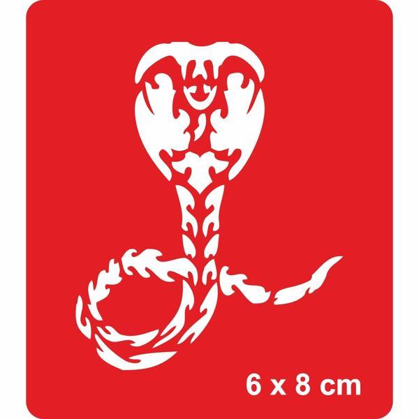 Kobra Yılan Tattoo Geçici Dövme Şablonları Kına Kalıpları - Image 1