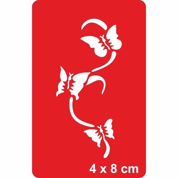 Dallarda Kelebekler Tattoo Geçici Dövme Şablonları Kına Kalıpları - Image 1