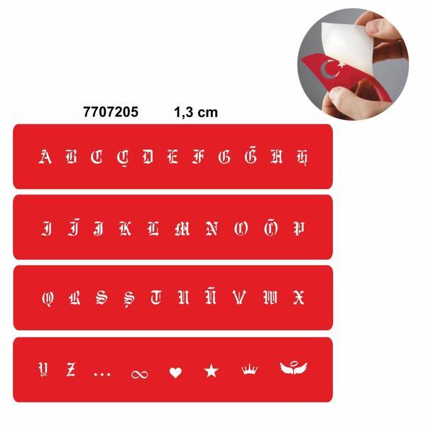 Küçük Boy Gotik Font Harf Şablonu Yazı Şablonu - Image 1