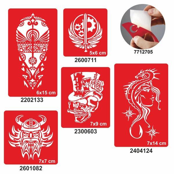 Ütopya Dünya 5 li Set Geçici Dövme Kına Şablonu - Image 1