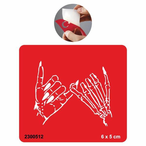 Lades iskelet elleri Tattoo Geçici Dövme Şablonları Kına Kalıpları - Image 1