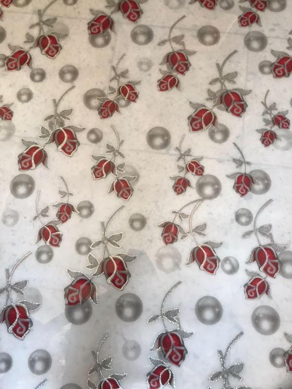 polset Şeffaf Desenli Masa Örtüsü 80cm X 80cm 1.8mm Pvc Masa Örtüsü Koruyucu - Image 1