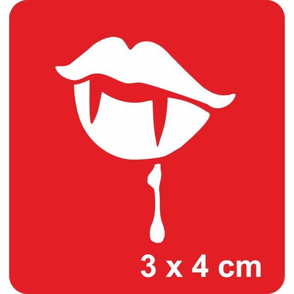 Vampir Dudak  Tattoo Geçici Dövme Şablonları Kına Kalıpları - Image 1
