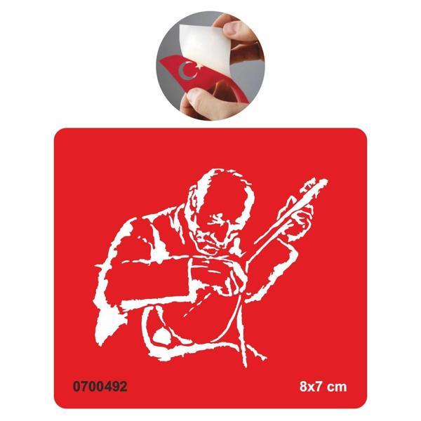 Saz Sanatçısı Tattoo Geçici Dövme Şablonları Kına Kalıpları - Image 1