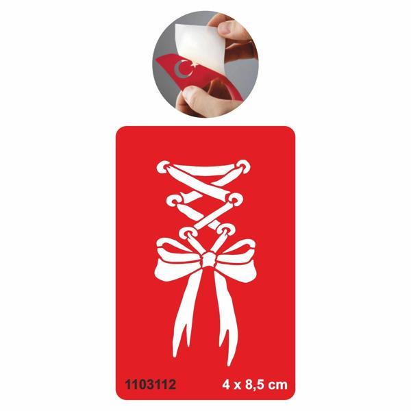 Romantik Fiyonk Tattoo Geçici Dövme Şablonları Kına Kalıpları - Image 1