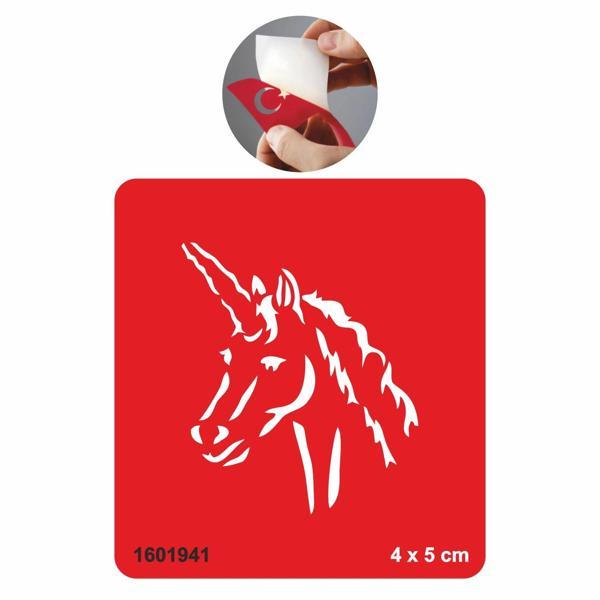 Sihirli Unicorn At Tattoo Geçici Dövme Şablonları Kına Kalıpları - Image 1
