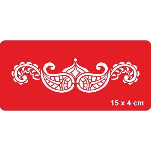 Dantel Motifi 259 Tattoo Geçici Dövme Şablonları Kına Kalıpları - Image 1