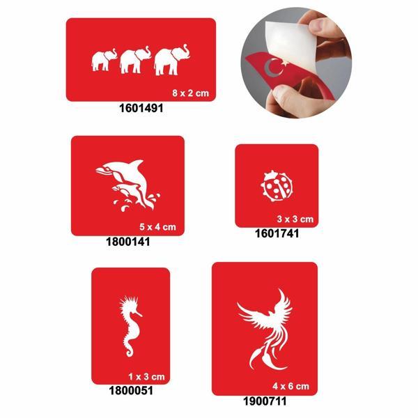 Denizler Aşkına 5'li Set Geçici Dövme Kına Şablonu - Image 1