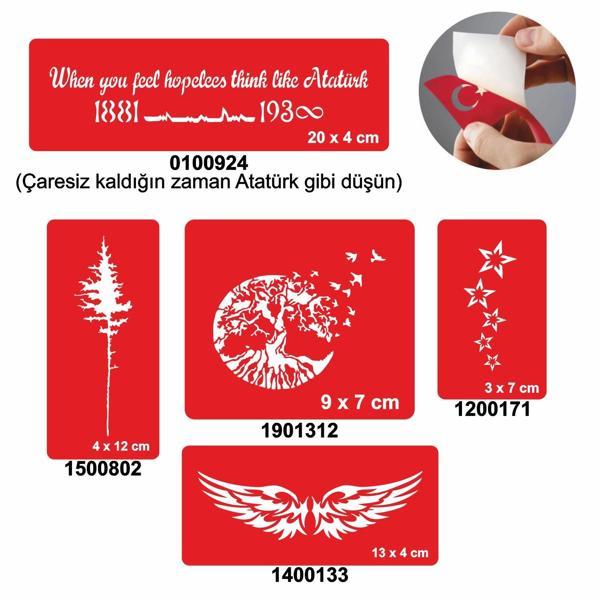 Ağaçlar 5'li Set Geçici Dövme Kına Şablonu - Image 1