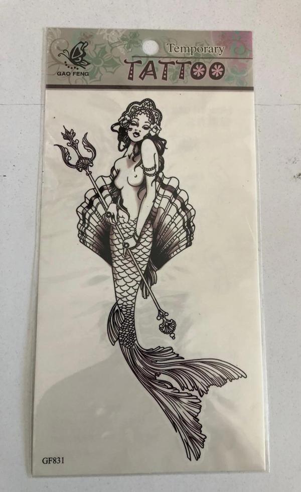 Deniz Kızı Yapıştırma Sticker Dövme Geçici Dövme Temporary Tattoos - Image 1