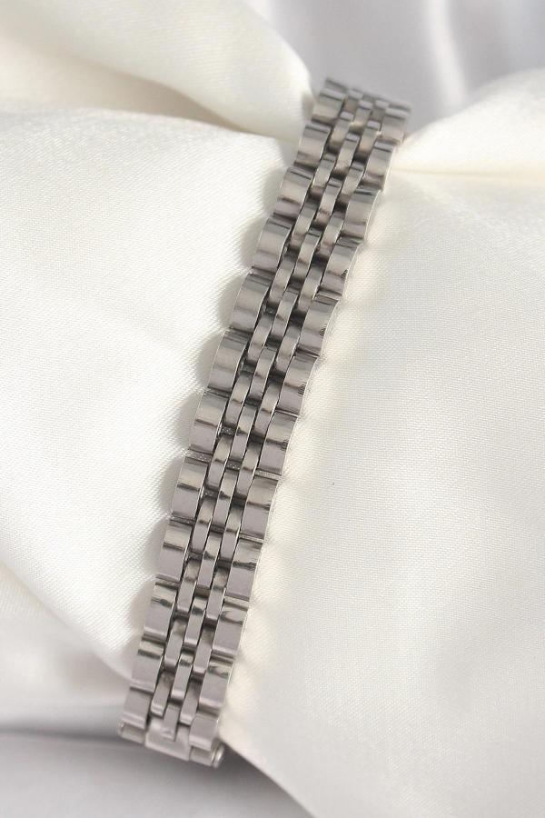 316L Çelik Gümüş Renk Zincir Model Erkek Bileklik - Image 1